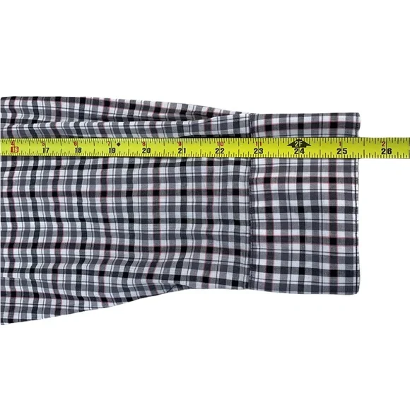 John Varvatos Men’s Medium Long Sleeve Shirt Checkered - Picture 13 of 13